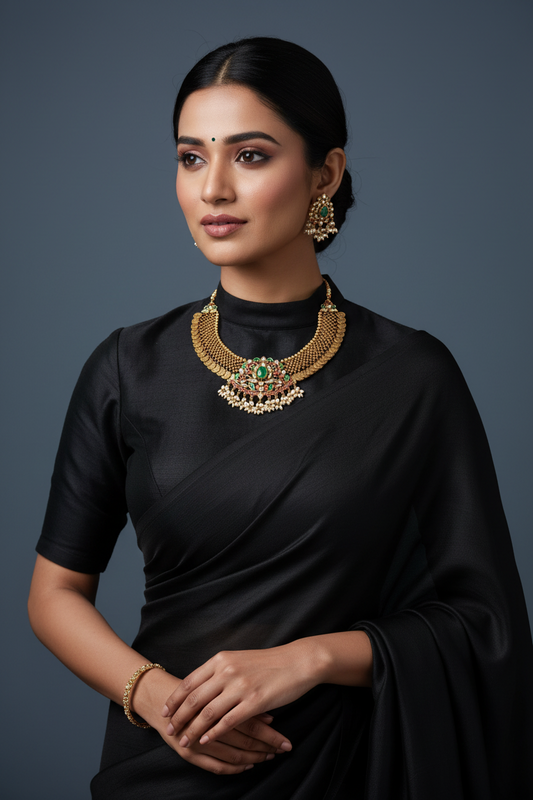 Jilebi necklace statement jewelry silver necklace 925 silver with 22k gold plated - SHABURIS