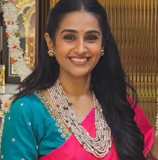 Laya Necklace wedding jewelry silver necklace 925 silver with 22k gold plated - SHABURIS