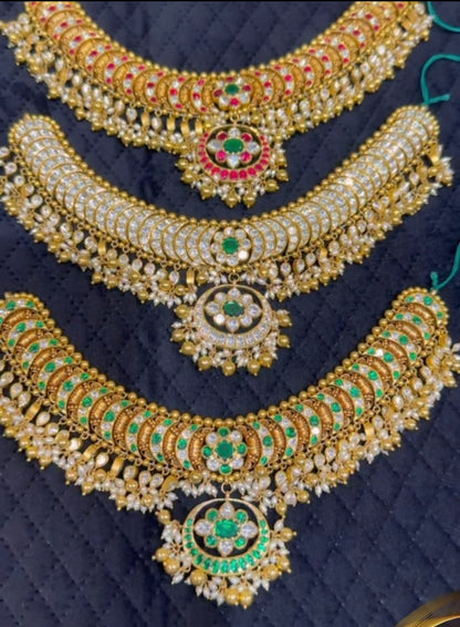 Tussi necklace wedding jewelry silver necklace 925 silver with 22k gold plated - SHABURIS