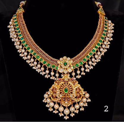 Jalebi necklace jilebi necklace mesh necklace wedding jewelry silver necklace 925 silver with 22k gold plated - SHABURIS
