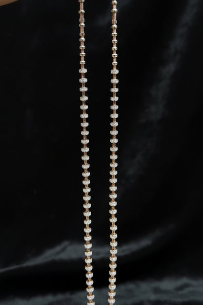 Diamond thali chain Diamond Necklace Polki Necklace Diamond Necklace Cocktail Necklace Cocktail Jewelry Cocktail Earrings 925 silver jewelry- SHABURIS