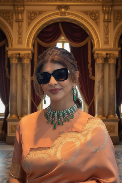 Manchu Lakshmi Necklace Polki Necklace Diamond Necklace Cocktail Necklace Cocktail Jewelry Cocktail Earrings 925 silver jewelry- SHABURIS
