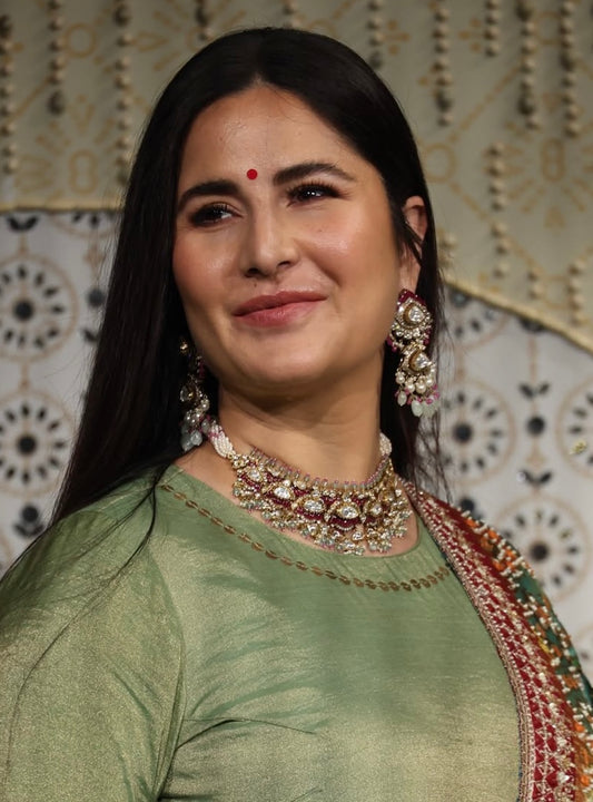 Katrina kaif polki necklace 925 silver jewelry - SHABURIS