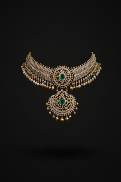 Tussi necklace 925 silver jewelry 22k gold plated - SHABURIS