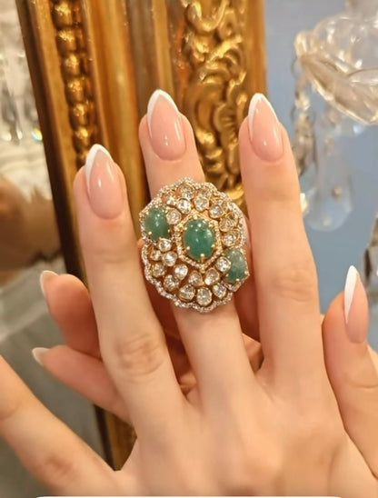 Cocktail ring adjustable ring pure silver jewelry 925 silver jewelry SHABURIS