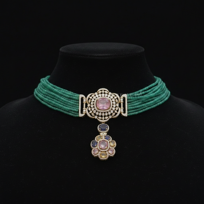 Diamond necklace 925 silver jewelry 22k gold plated - SHABURIS