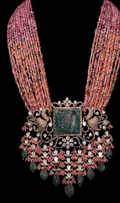 Coral necklace 925 silver jewelry 22k gold plated - SHABURIS