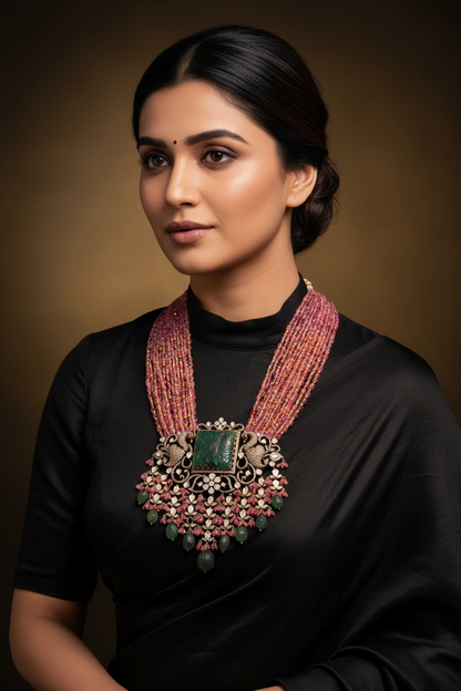 Coral necklace 925 silver jewelry 22k gold plated - SHABURIS