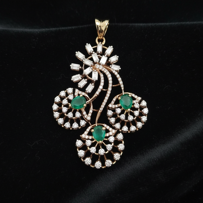 Diamond pendant,Swarovski Diamond Jewelry Designs,South Indian Jewelry,latest indian jewellery Designs -SHABURIS
