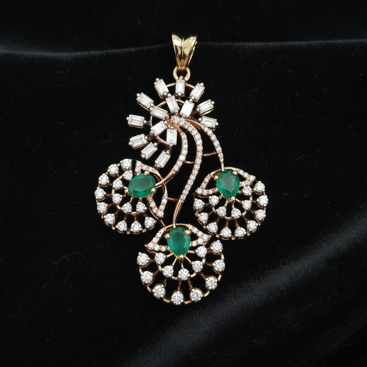 Diamond pendant,Swarovski Diamond Jewelry Designs,South Indian Jewelry,latest indian jewellery Designs -SHABURIS