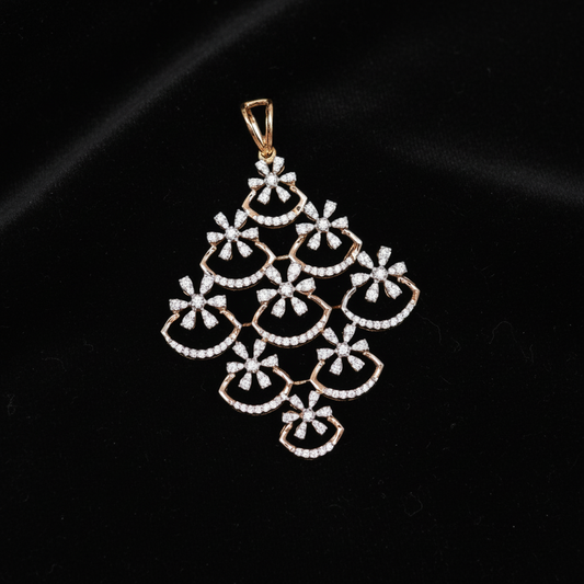 Diamond pendant,Swarovski Diamond Jewelry Designs,South Indian Jewelry,latest indian jewellery Designs -SHABURIS