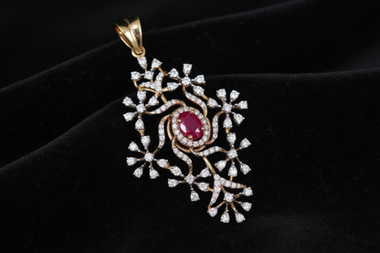 Diamond pendant,Swarovski Diamond Jewelry Designs,South Indian Jewelry,latest indian jewellery Designs -SHABURIS