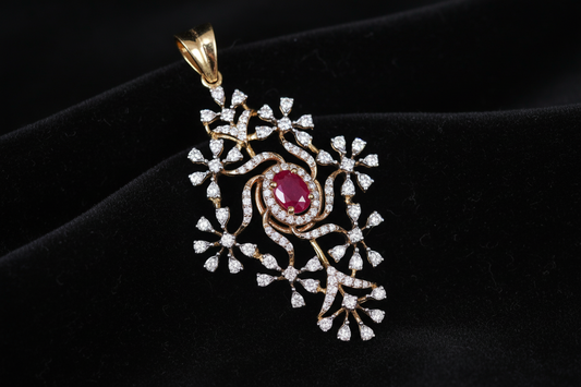 Diamond pendant,Swarovski Diamond Jewelry Designs,South Indian Jewelry,latest indian jewellery Designs -SHABURIS