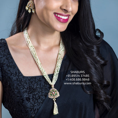 Tassel necklace 925 silver with 22k gold plated- SHABURIS (Ready to Ship from India)