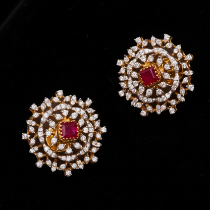 Polki Studs Polki Earrings Cocktail Earrings Diamond Studs Diamond Earrings Simple Studs Pearl Studs 925 Silver Earrings Silver Jewelry - SHABURIS