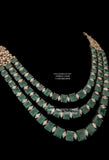 Diamond necklace wedding jewelry silver necklace 925 silver with 22k gold plated - SHABURIS
