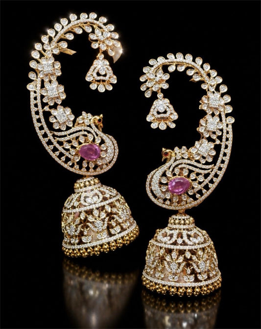Earcuffs 925 silver jewelry 22k gold plated - SHABURIS
