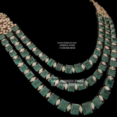 Diamond necklace wedding jewelry silver necklace 925 silver with 22k gold plated - SHABURIS