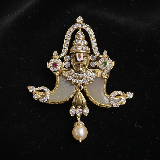 Puligoru pendant wedding jewelry silver necklace 925 silver with 22k gold plated - SHABURIS
