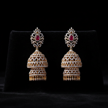 Polki Studs Polki Earrings Cocktail Earrings Diamond Studs Diamond Earrings Simple Studs Pearl Studs 925 Silver Earrings Silver Jewelry - SHABURIS