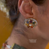 Navaratan necklace wedding jewelry silver necklace 925 silver with 22k gold plated - SHABURIS