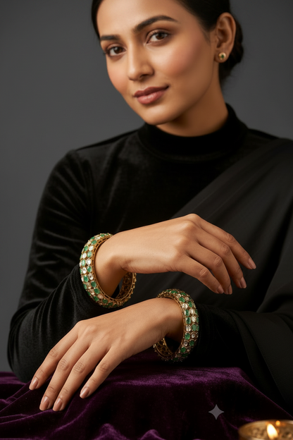 Polki Bangles Diamond bangles polki Jewelry,Pure Silver Jewellery Indian ,diamond bangles kundan jewelry,south indian bridal jewelry-SHABURIS