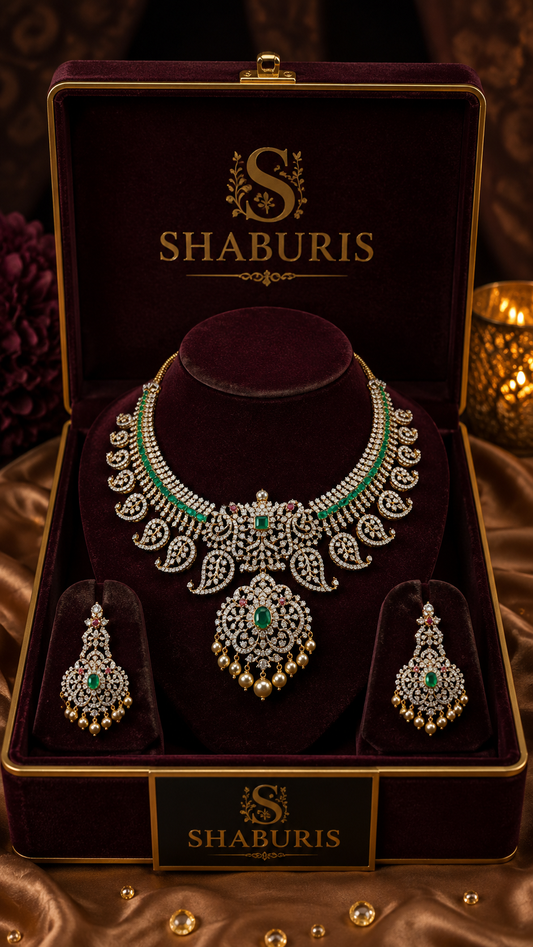 Mango mala necklace 925 silver jewelry 22k gold plated - SHABURIS