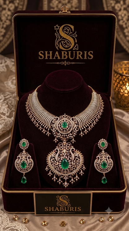 Mango mala necklace 925 silver jewelry 22k gold plated - SHABURIS