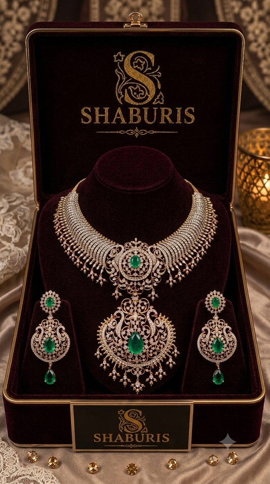 Mango mala necklace 925 silver jewelry 22k gold plated - SHABURIS