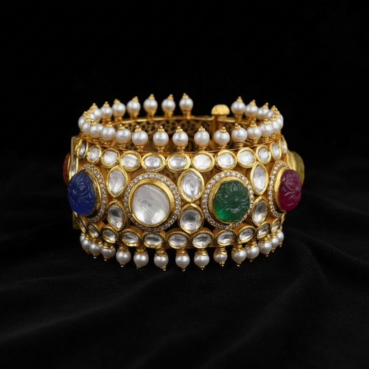 Navaratan Jewelry,Pure Silver Jewelry Indian ,polki bangles,Indian bangles,Indian Bridal,Indian Wedding Jewelry-SHABURIS jewelry