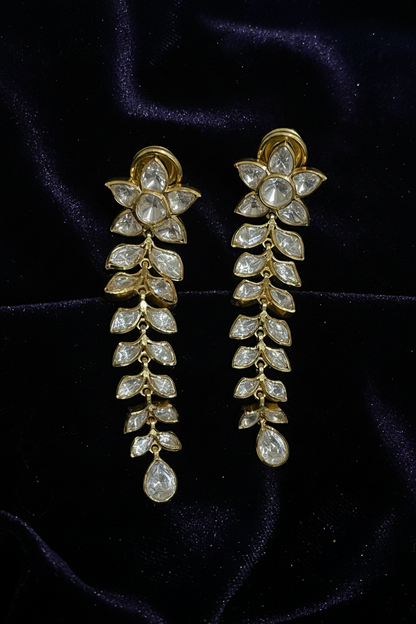 Polki Studs Polki Earrings Cocktail Earrings Diamond Studs Diamond Earrings Simple Studs Pearl Studs 925 Silver Earrings Silver Jewelry - SHABURIS