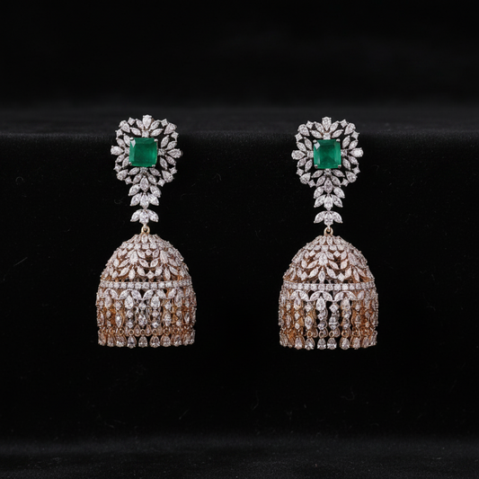 Polki Studs Polki Earrings Cocktail Earrings Diamond Studs Diamond Earrings Simple Studs Pearl Studs 925 Silver Earrings Silver Jewelry - SHABURIS