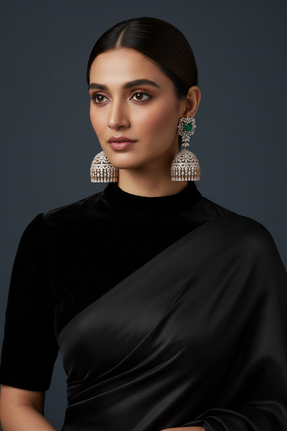 Polki Studs Polki Earrings Cocktail Earrings Diamond Studs Diamond Earrings Simple Studs Pearl Studs 925 Silver Earrings Silver Jewelry - SHABURIS