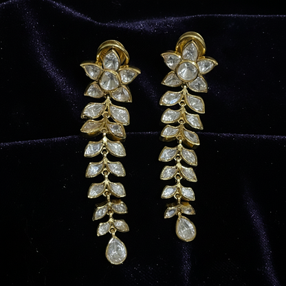 Polki Studs Polki Earrings Cocktail Earrings Diamond Studs Diamond Earrings Simple Studs Pearl Studs 925 Silver Earrings Silver Jewelry - SHABURIS