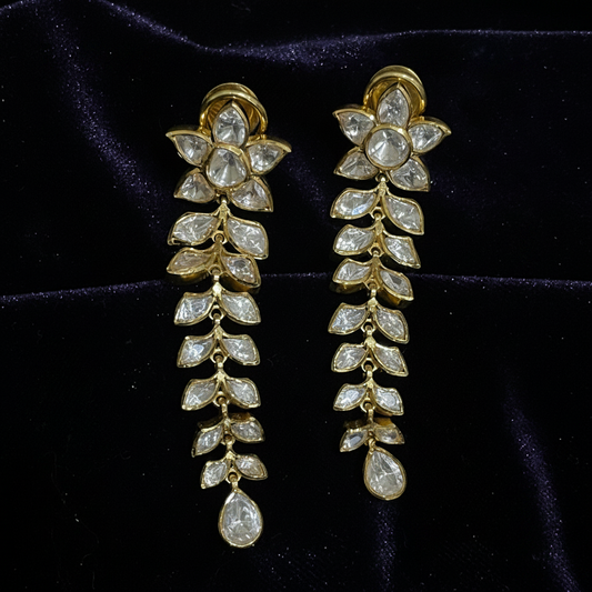 Polki Studs Polki Earrings Cocktail Earrings Diamond Studs Diamond Earrings Simple Studs Pearl Studs 925 Silver Earrings Silver Jewelry - SHABURIS