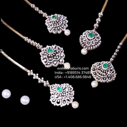 Diamond Maang tikka,pure silver maang tikka,polki maang tikka,papati billa,kids tikka,kundan maang tikka 925 silver jewelry -SHABURIS