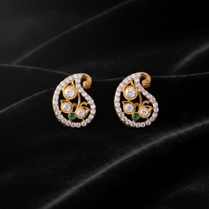 Polki Studs Polki Earrings Cocktail Earrings Diamond Studs Diamond Earrings Simple Studs Pearl Studs 925 Silver Earrings Silver Jewelry - SHABURIS
