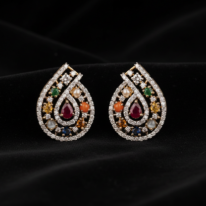 Polki Studs Polki Earrings Cocktail Earrings Diamond Studs Diamond Earrings Simple Studs Pearl Studs 925 Silver Earrings Silver Jewelry - SHABURIS
