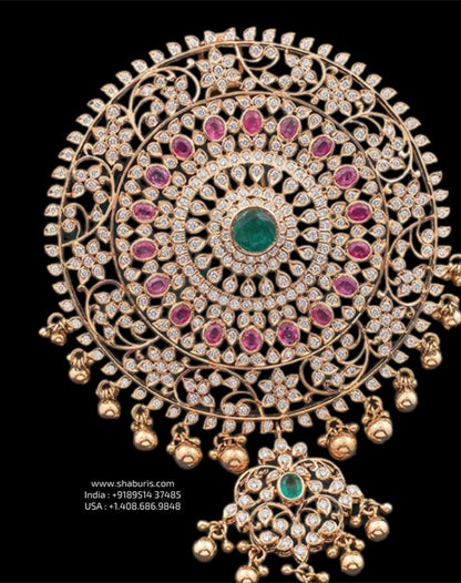 Jada billa & Pendant - 925 Silver Jewelry - 22ct Gold Plated - SHABURIS