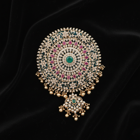 Jada billa & Pendant - 925 Silver Jewelry - 22ct Gold Plated - SHABURIS