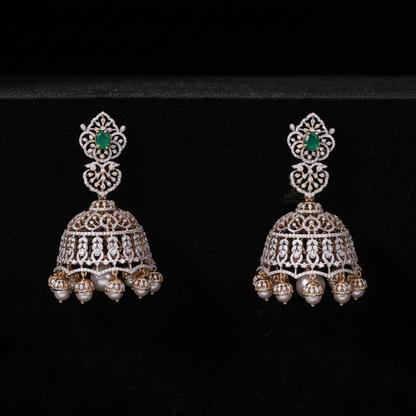 Polki Studs Polki Earrings Cocktail Earrings Diamond Studs Diamond Earrings Simple Studs Pearl Studs 925 Silver Earrings Silver Jewelry - SHABURIS