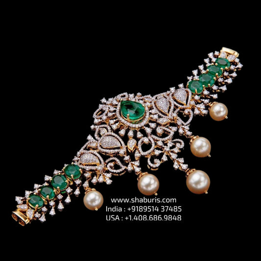 Cocktail Necklace Polki necklace silver necklace 925 silver with 22k gold plated - SHABURIS