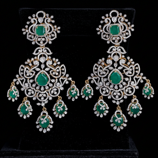 Polki Studs Polki Earrings Cocktail Earrings Diamond Studs Diamond Earrings Simple Studs Pearl Studs 925 Silver Earrings Silver Jewelry - SHABURIS