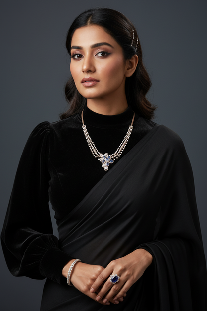 Cocktail Necklace Cocktail Jewelry Cocktail Earrings Polki necklace 925 silver jewelry- SHABURIS