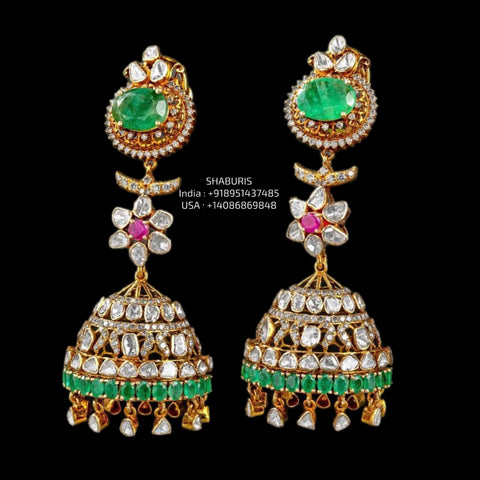 Victorian Earrings 925 Silver Jewelry-SHABURIS