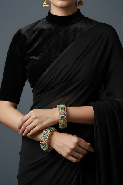 Diamond Bangles,South Indian Jewelry,silver indian Bangles,pure silver Swaroski Bangles,Indian Wedding Jewelry -NIHIRA-SHABURIS