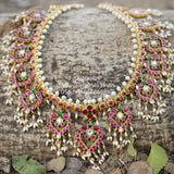 Guttapusalu necklace Pure Silver jewelry Indian diamond Necklace-SHABURIS