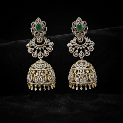Polki Studs Polki Earrings Cocktail Earrings Diamond Studs Diamond Earrings Simple Studs Pearl Studs 925 Silver Earrings Silver Jewelry - SHABURIS