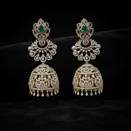 Polki Studs Polki Earrings Cocktail Earrings Diamond Studs Diamond Earrings Simple Studs Pearl Studs 925 Silver Earrings Silver Jewelry - SHABURIS