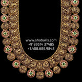 Kasu mala bottu mala necklace wedding jewelry silver necklace 925 silver with 22k gold plated - SHABURIS